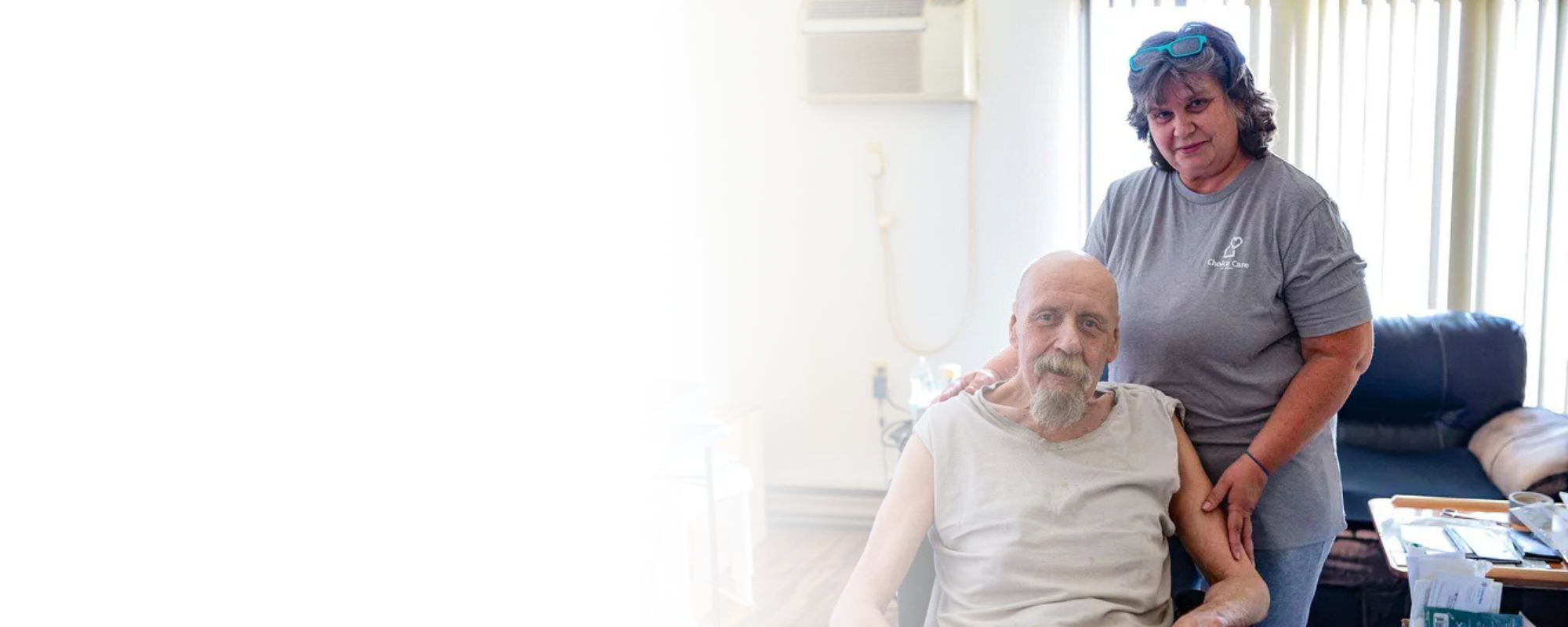 We provide our home care services throughout West Virginia and Ohio. Here is a caregiver providing senior home care in Elkins