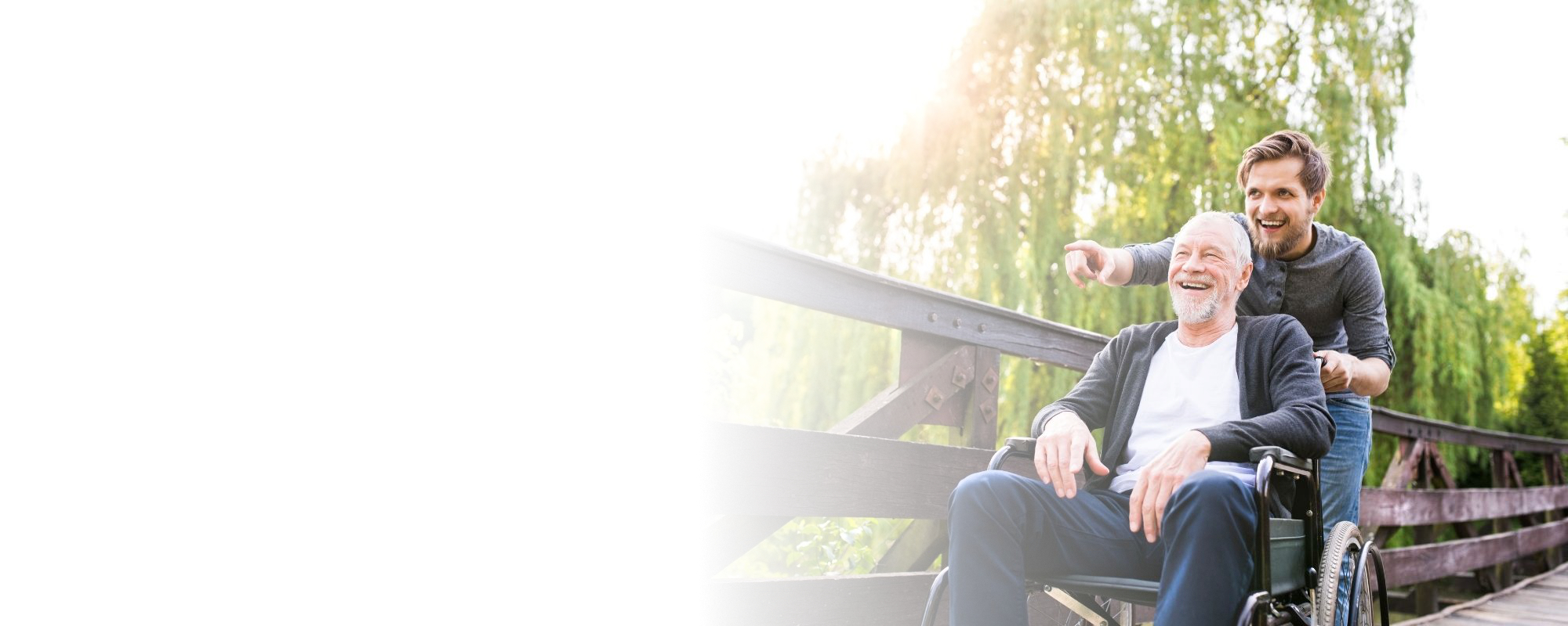 Caregiver providing senior care in Huntington