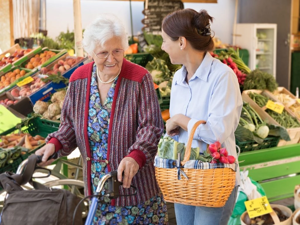 Caregiver providing 24-hour care Caregiver providing attentive care to an elderly person during a home visit. Choice Care at Home provides senior care in Morgantown