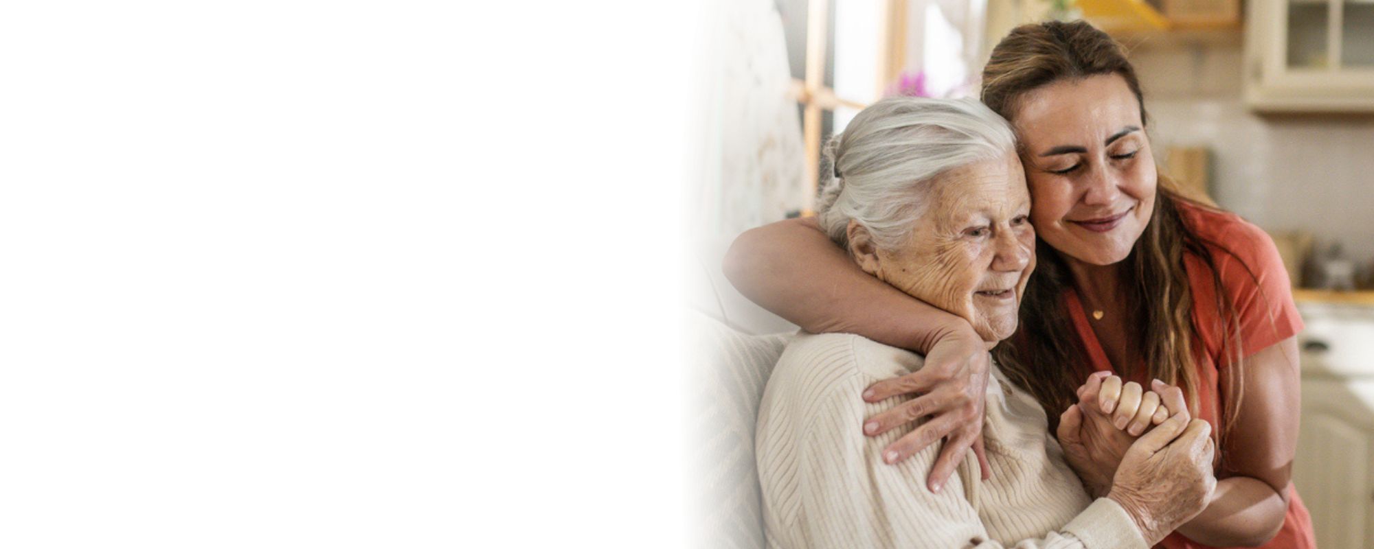Home Care in Gallia Caregiver providing compassionate home care in Gallia County, comforting an elderly woman at home