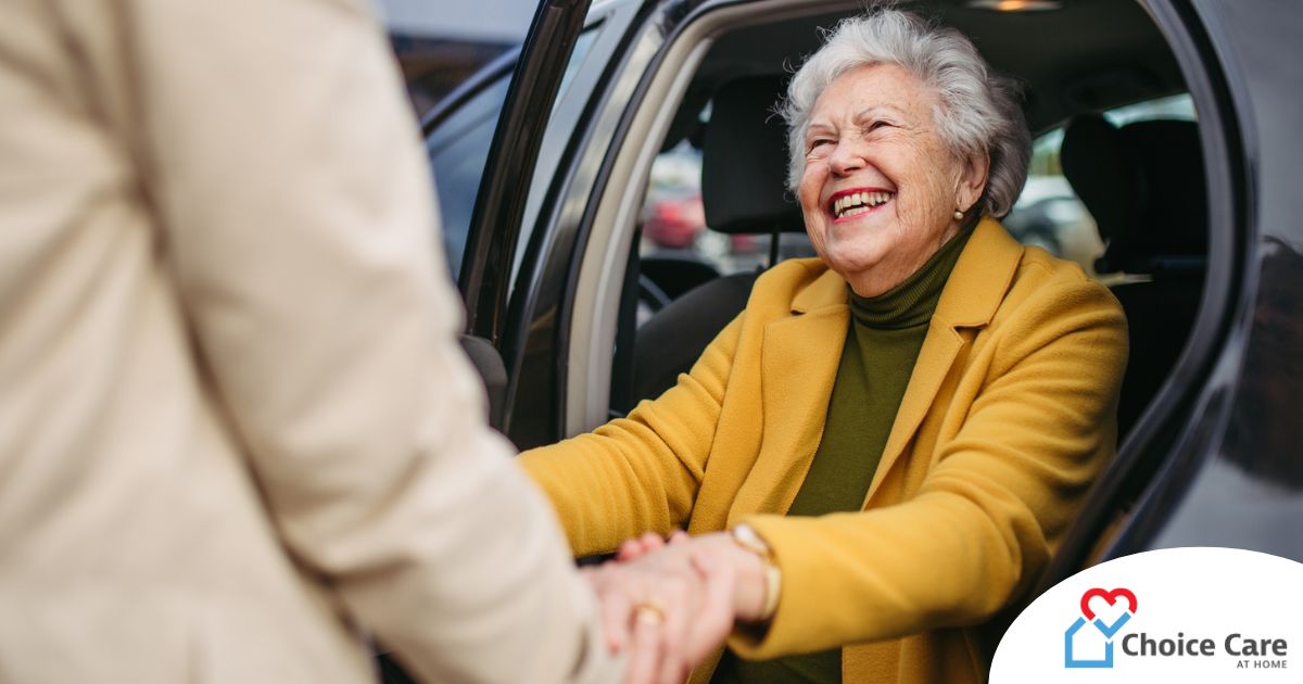 A loved one benefits from senior transportation services.