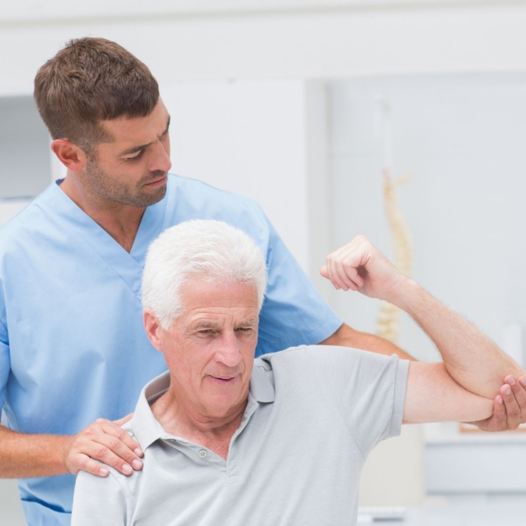 caregiver assisting man with care caregiver assisting man with care