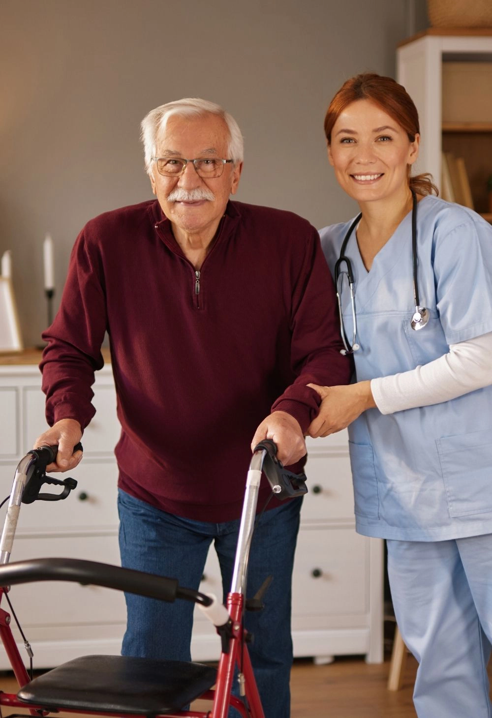 caregiver assisting senior caregiver assisting senior