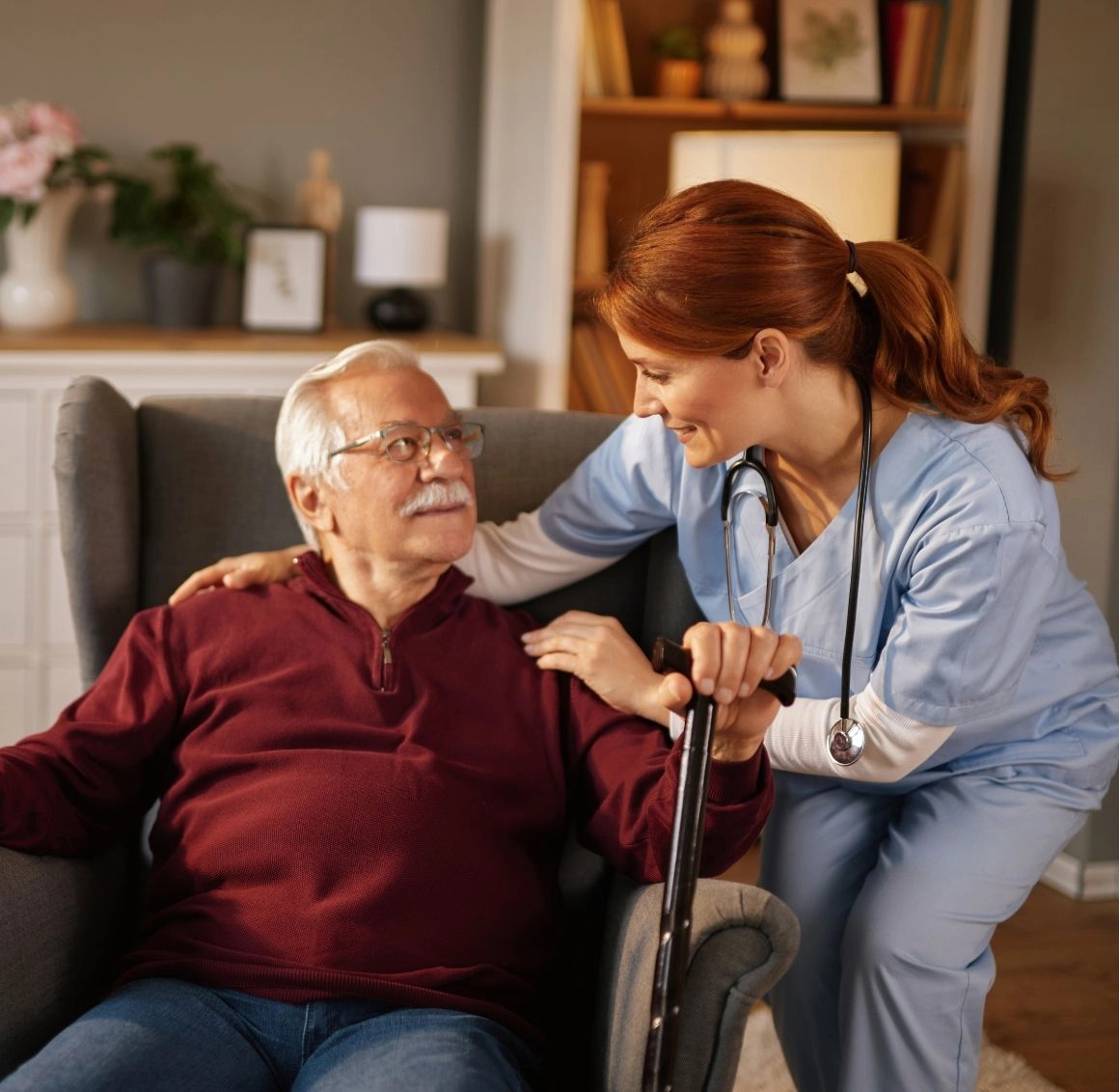talking with senior talking with senior - Veterans Care in Chesapeake, OH